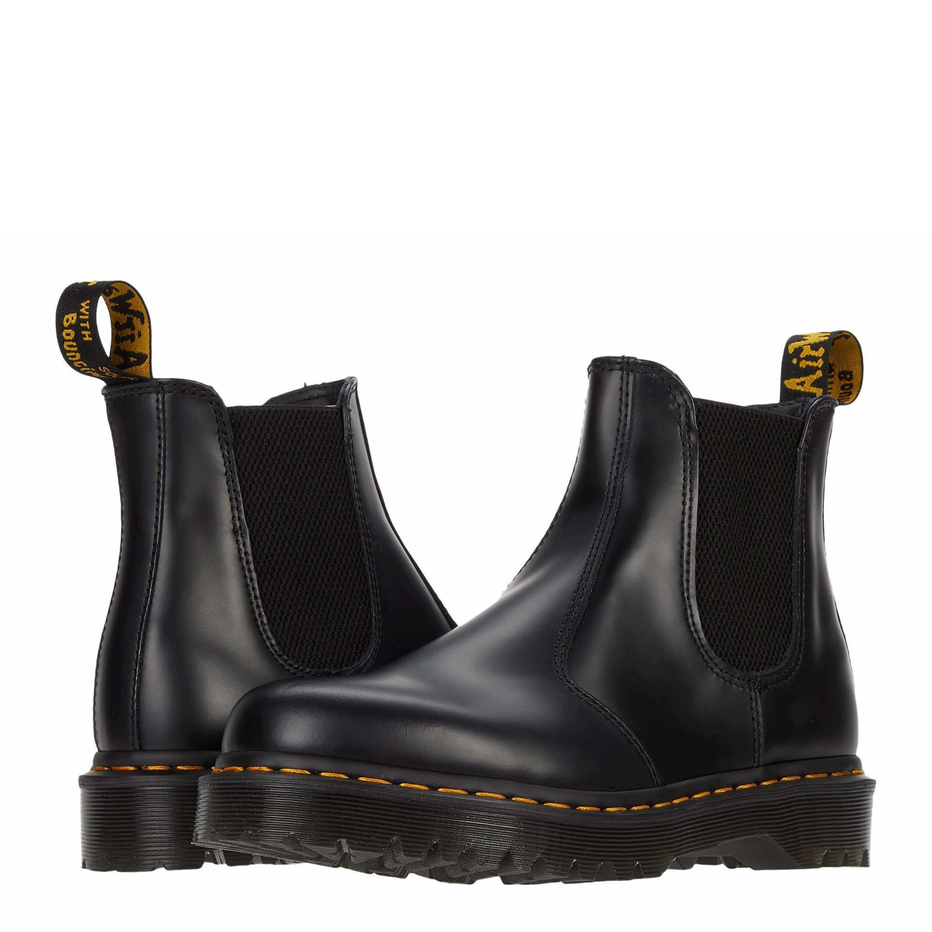 Dr. Martens Unisex-Adult 2976 Bex, Black Smooth Leather, 12 Women/11 Men